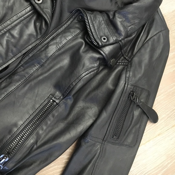 Zara Basic leather moto jacket - Picture 4 of 5